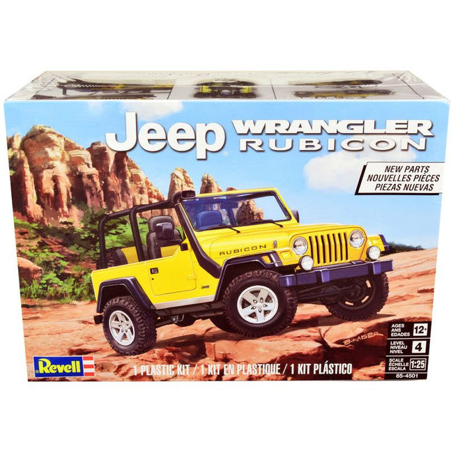 Level 4 Model Kit Jeep Wrangler Rubicon 1/25 Scale Model by Revell-Revell-ModelCars.com