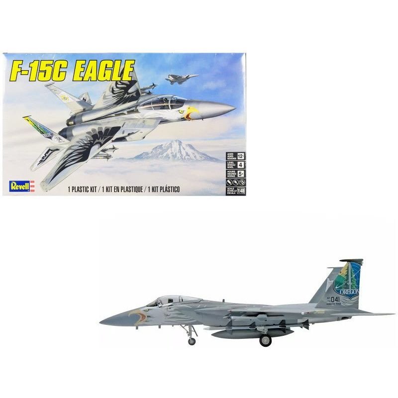 Level 4 Model Kit McDonnell Douglas F-15C Eagle Fighter Aircraft 1/48 Scale Model by Revell-Revell-ModelCars.com