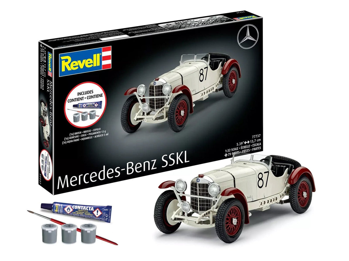 Level 4 Model Kit Mercedes-Benz SSKL All-Included Kit 1/32 Scale Model by Revell-Revell-ModelCars.com
