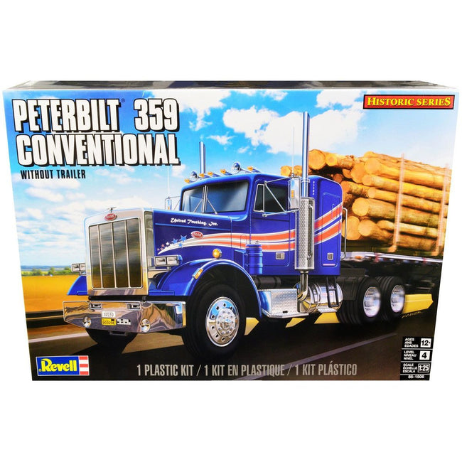 Level 4 Model Kit Peterbilt 359 Conventional Truck Tractor (without Trailer) "Historic Series" 1/25 Scale Model by Revell-Revell-ModelCars.com