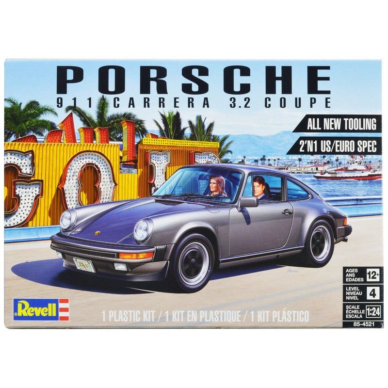 Level 4 Model Kit Porsche 911 Carrera 3.2 Coupe 2-in-1 Kit 1/24 Scale Model by Revell-Revell-ModelCars.com