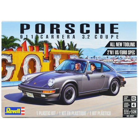 Level 4 Model Kit Porsche 911 Carrera 3.2 Coupe 2-in-1 Kit 1/24 Scale Model by Revell-Revell-ModelCars.com