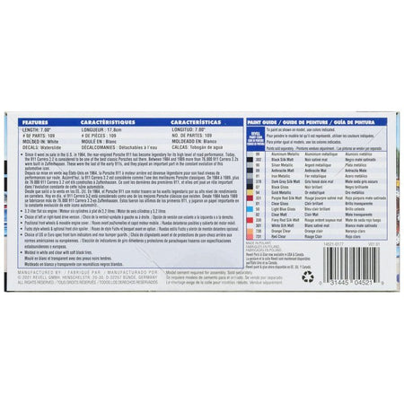 Level 4 Model Kit Porsche 911 Carrera 3.2 Coupe 2 - in - 1 Kit 1/24 Scale Model by Revell - Revell - ModelCars.com