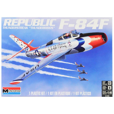 Level 4 Model Kit Republic F - 84F Thunderstreak Aircraft "US Air Force Thunderbirds" "Monogram" Series 1/48 Scale Model by Revell - Revell - ModelCars.com