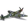 Level 4 Model Kit Supermarine Spitfire Mk.VIII Fighter Aircraft with 3 Scheme Options 1/24 Plastic Model Kit by Airfix-Airfix-ModelCars.com