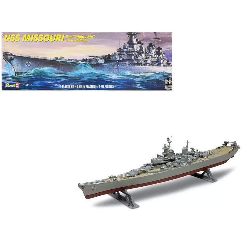 Level 4 Model Kit USS Missouri Battleship "The Mighty Mo'" 1/535 Scale Model by Revell - Revell - ModelCars.com