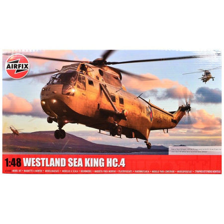 Level 4 Model Kit Westland Sea King HC.4 Helicopter with 4 Scheme Options 1/48 Plastic Model Kit by Airfix-Airfix-ModelCars.com