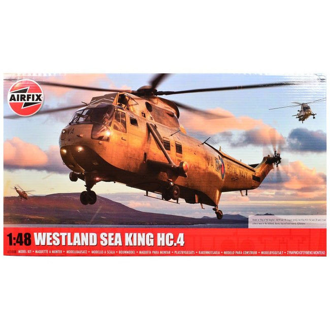 Level 4 Model Kit Westland Sea King HC.4 Helicopter with 4 Scheme Options 1/48 Plastic Model Kit by Airfix-Airfix-ModelCars.com
