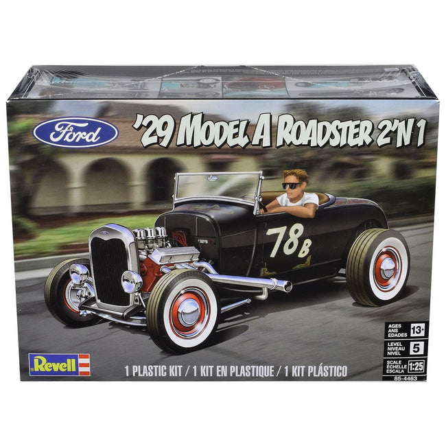 Level 5 Model Kit 1929 Ford Model A Roadster 2-in-1 Kit 1/25 Scale Model by Revell-Revell-ModelCars.com