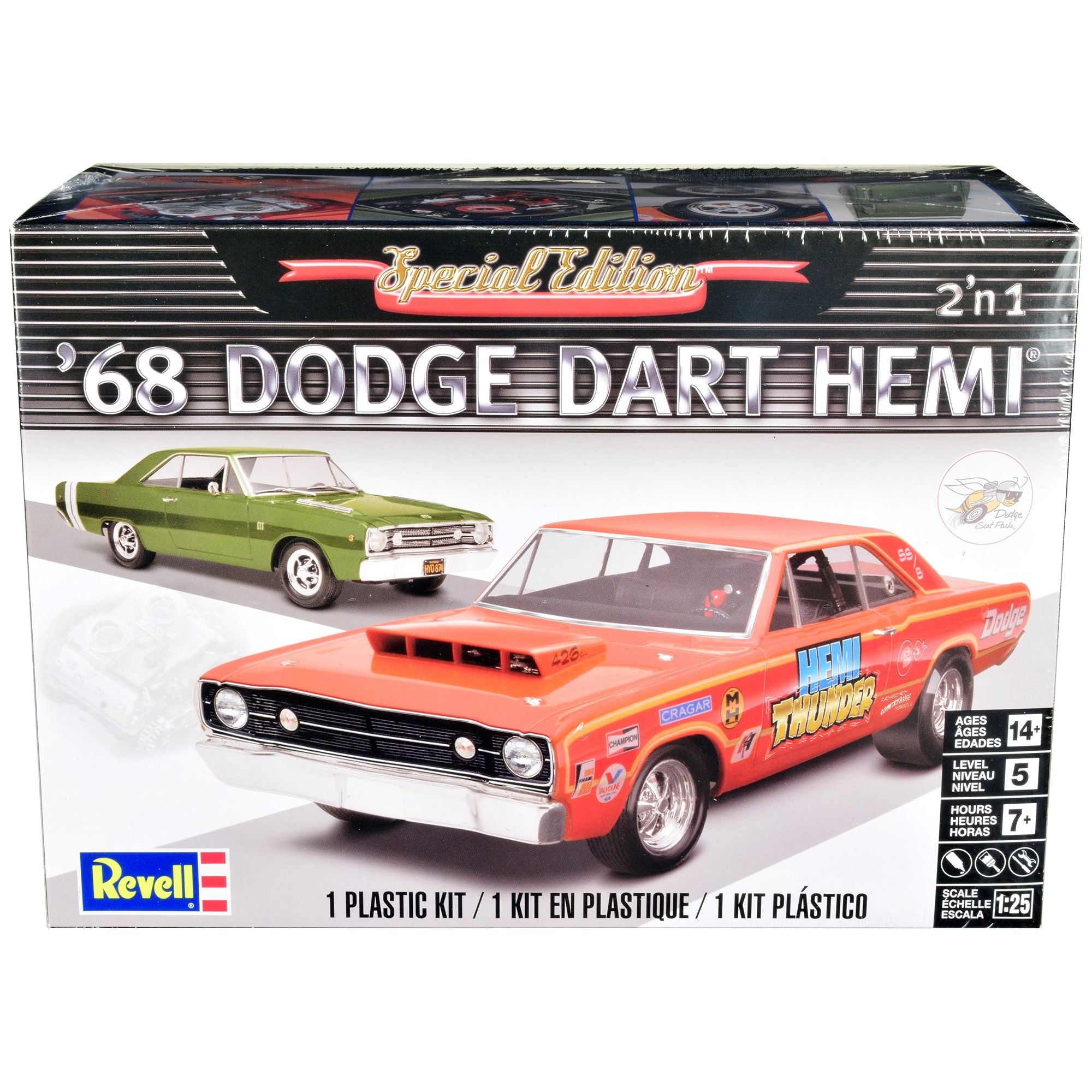 Level 5 Model Kit 1968 Dodge Dart HEMI 2 - in - 1 Kit 1/25 Scale Model by Revell - Revell - ModelCars.com