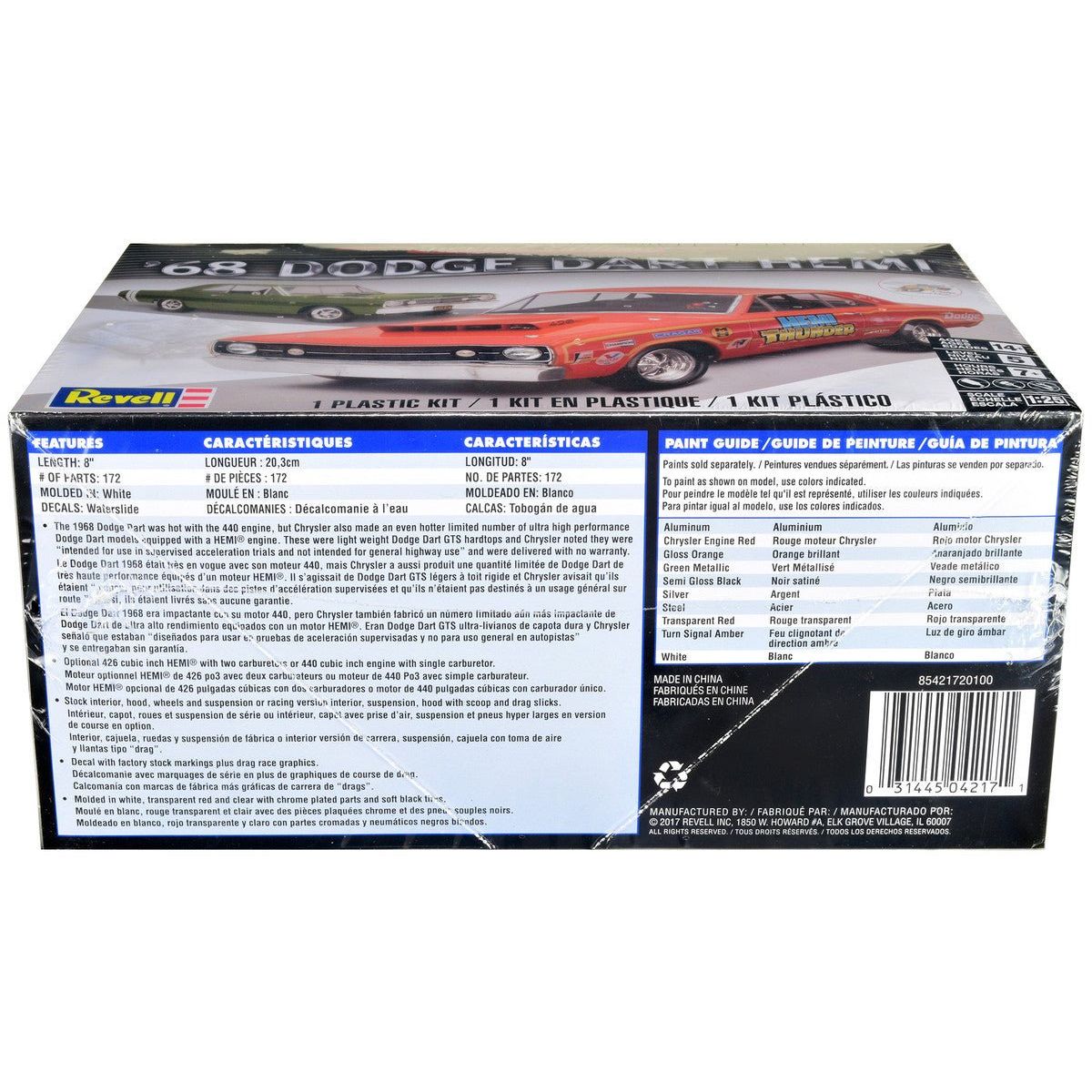 Level 5 Model Kit 1968 Dodge Dart HEMI 2 - in - 1 Kit 1/25 Scale Model by Revell - Revell - ModelCars.com