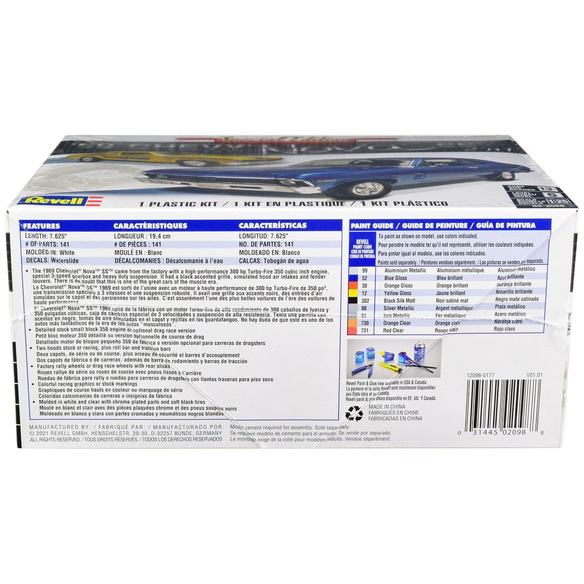 Level 5 Model Kit 1969 Chevrolet Nova SS "Special Edition" 2 - in - 1 Kit 1/25 Scale Model by Revell - Revell - ModelCars.com