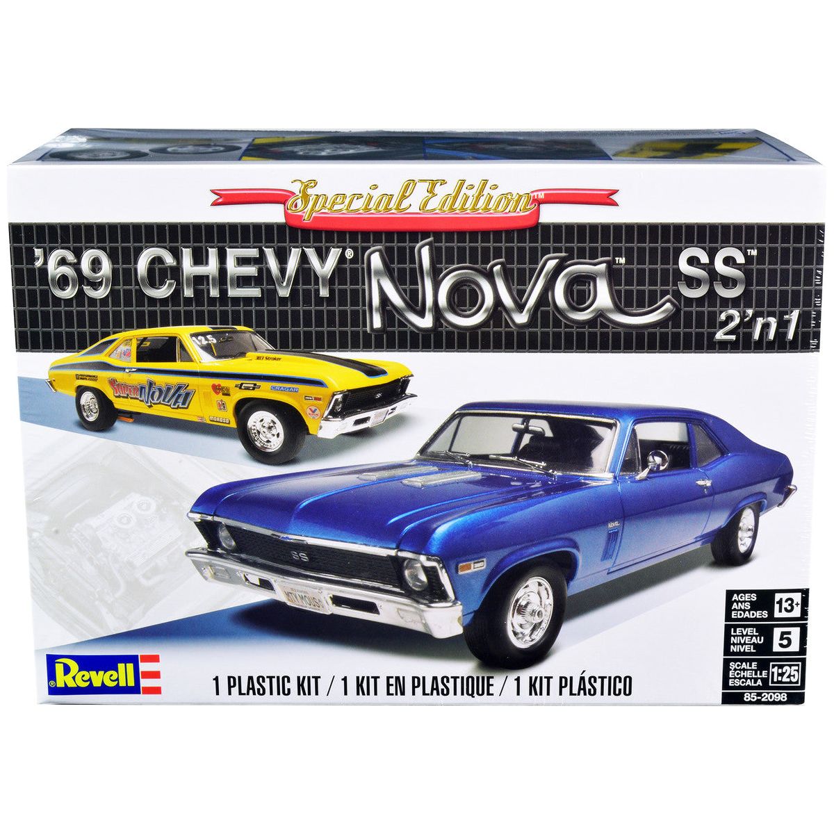Level 5 Model Kit 1969 Chevrolet Nova SS "Special Edition" 2 - in - 1 Kit 1/25 Scale Model by Revell - Revell - ModelCars.com