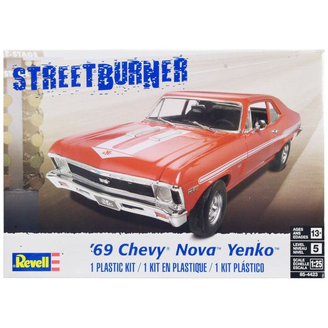 Level 5 Model Kit 1969 Chevrolet Nova Yenko "Street Burner" 1/25 Scale Model by Revell-Revell-ModelCars.com