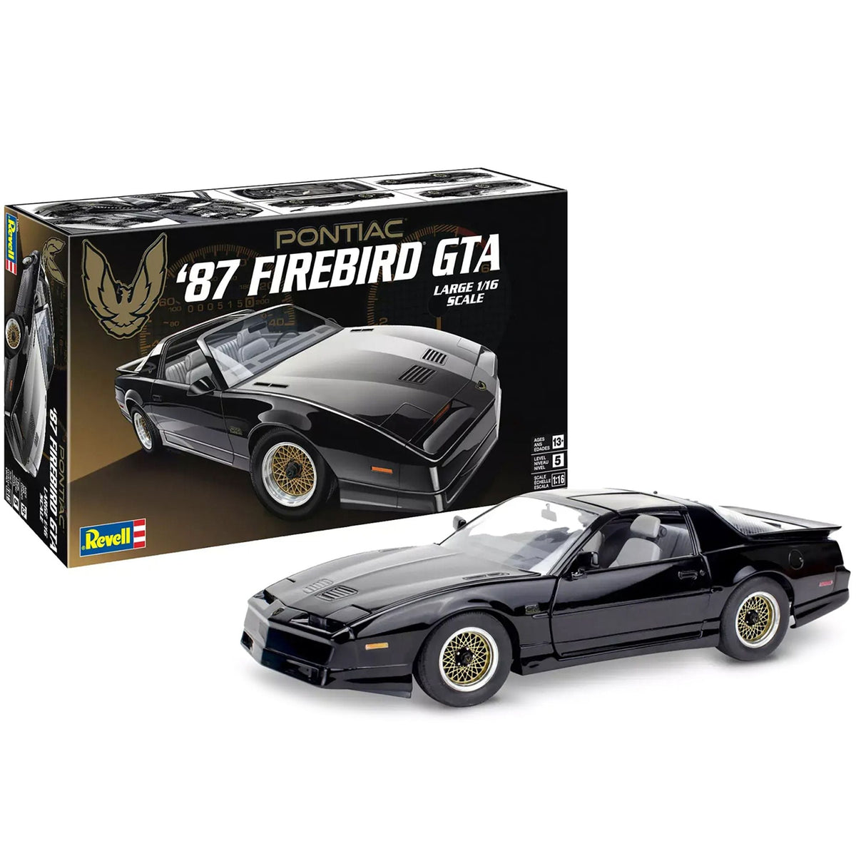Level 5 Model Kit 1987 Pontiac Firebird GTA 1/16 Scale Model by Revell-Revell-ModelCars.com