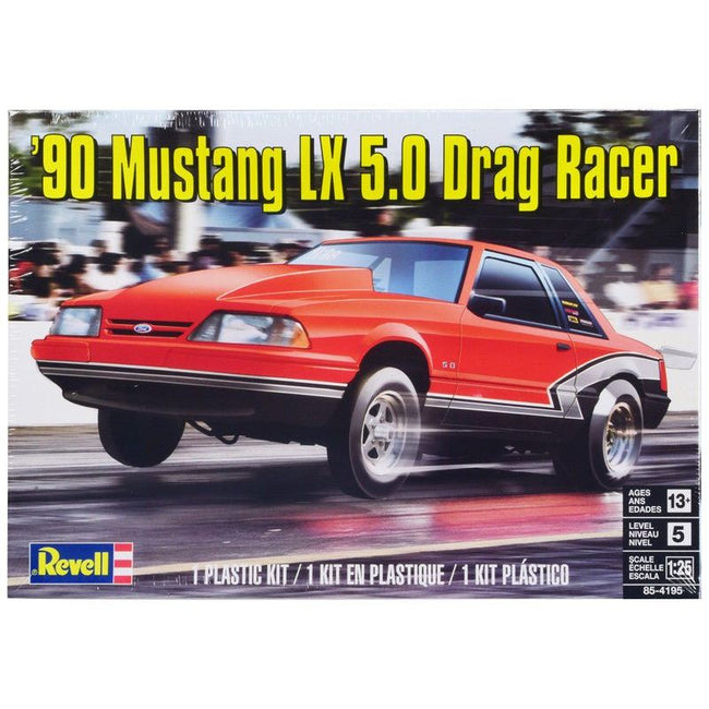 Level 5 Model Kit 1990 Ford Mustang LX 5.0 Drag Racer 1/25 Scale Model by Revell-Revell-ModelCars.com