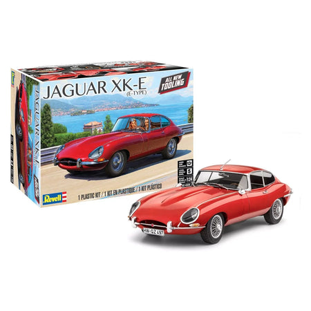 Level 5 Model Kit Jaguar XK-E (E-Type) 1/24 Scale Model by Revell-Revell-ModelCars.com