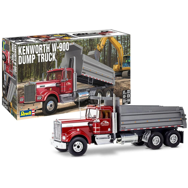 Level 5 Model Kit Kenworth W-900 Dump Truck 1/25 Scale Model by Revell-Revell-ModelCars.com