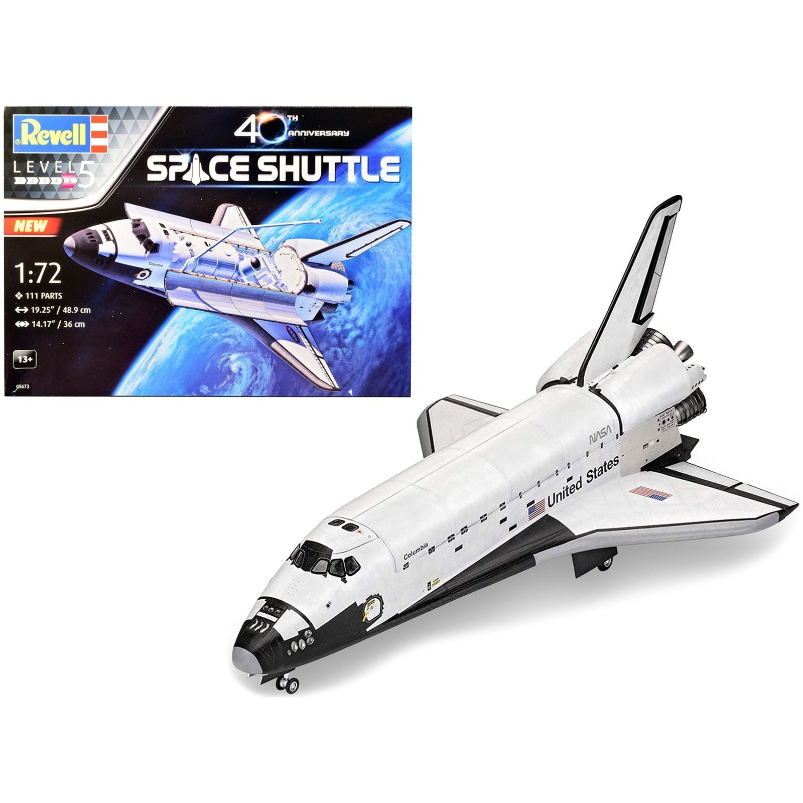 Level 5 Model Kit NASA Space Shuttle 40th Anniversary 1/72 Scale Model by Revell - Revell - ModelCars.com