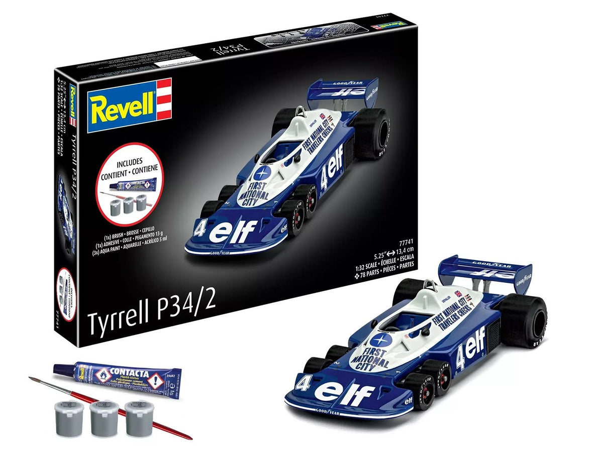 Level 5 Model Kit Tyrrell P34/2 All-Included Kit 1/32 Scale Model by Revell-Revell-ModelCars.com