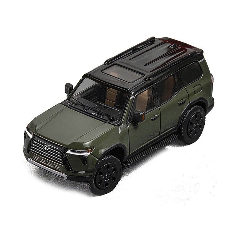 Lexus GX550 Green with Black Top 1/64 Diecast Model Car by GCD
