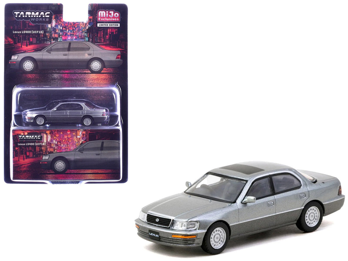 Lexus LS400 RHD (Right Hand Drive) Flint Gray Metallic "Global64" Series 1/64 Diecast Model Car by Tarmac Works-Tarmac Works-ModelCars.com