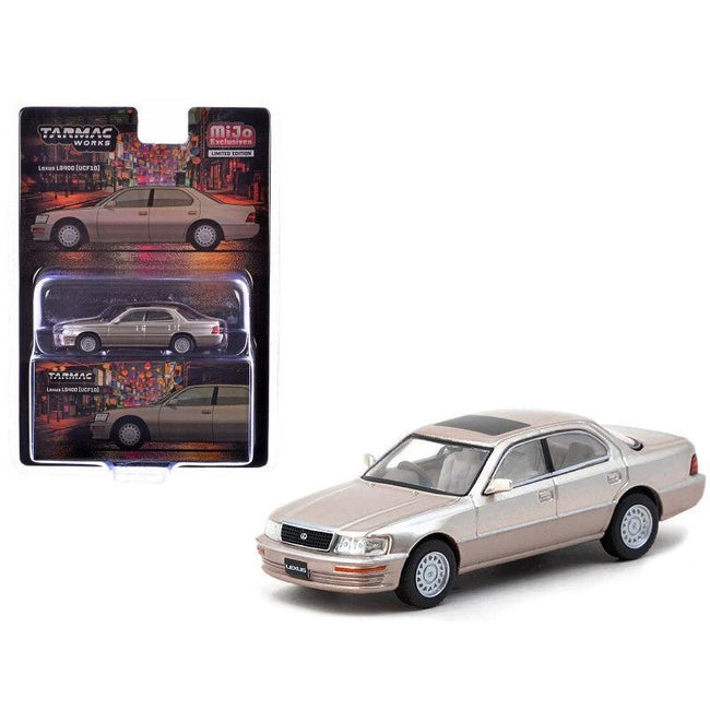 Lexus LS400 (UCF10) RHD (Right Hand Drive) Champagne Beige Metallic "Global64" Series 1/64 Diecast Model by Tarmac Works-Tarmac Works-ModelCars.com