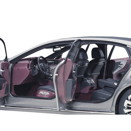 Lexus LS500h Manganese Luster Gray Metallic with Crimson and Black Interior 1/18 Model Car by Autoart - Autoart - ModelCars.com