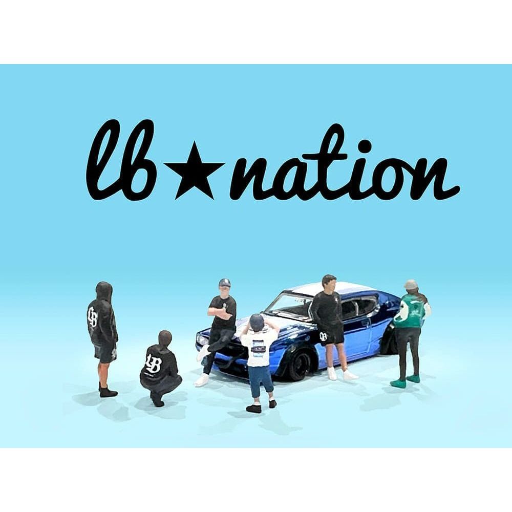 "Liberty Walk LB Nation" 6 piece Diecast Figure Set Limited Edition for 1/64 Scale Models by American Diorama - American Diorama - ModelCars.com