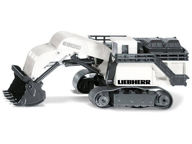 Liebherr R9800 Mining Excavator White and Gray 1/87 (HO) Diecast Model by Siku-SIKU-ModelCars.com