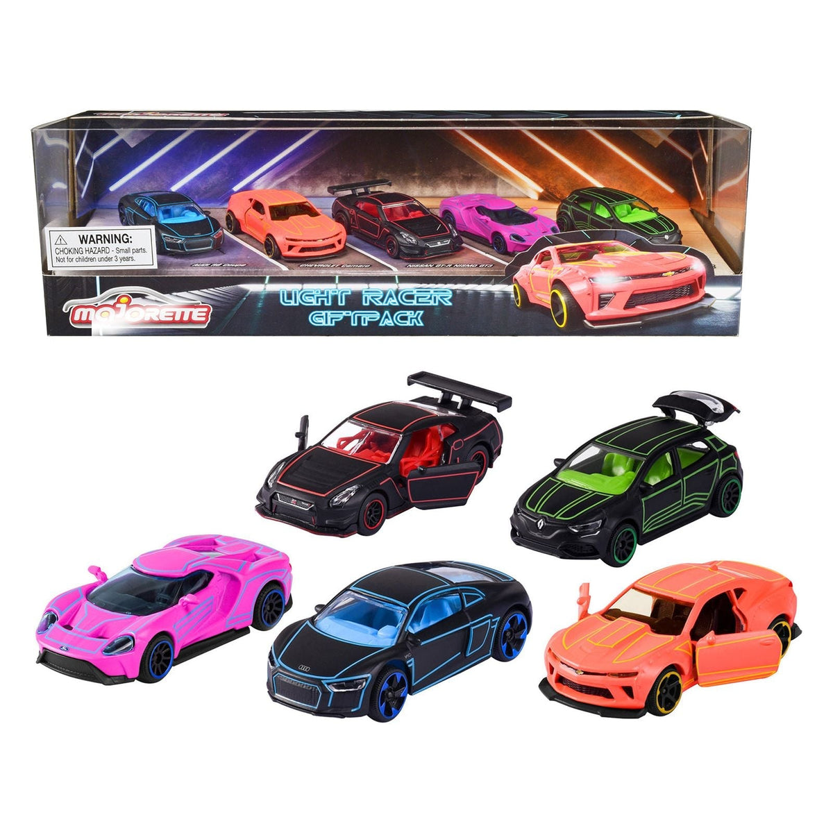 Light Racer Giftpack (2023) 5 Piece Set 1/64 Diecast Model Cars by Majorette-Majorette-ModelCars.com