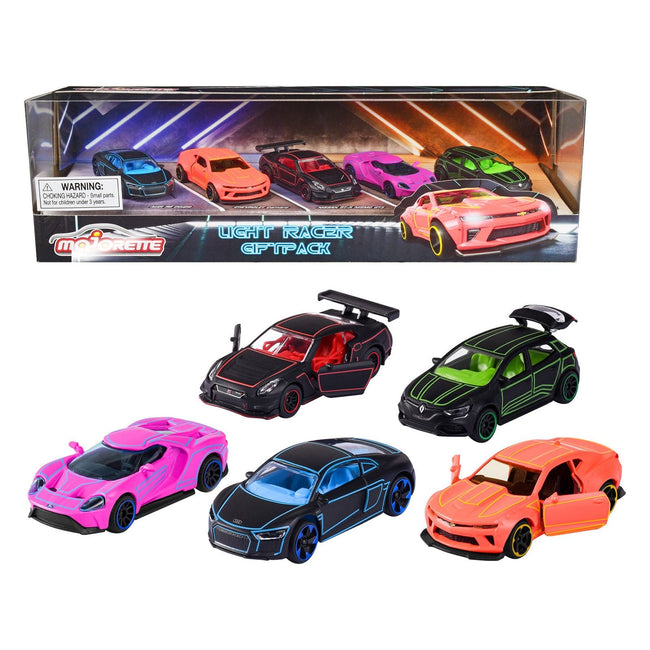 Light Racer Giftpack (2023) 5 Piece Set 1/64 Diecast Model Cars by Majorette - Majorette - ModelCars.com