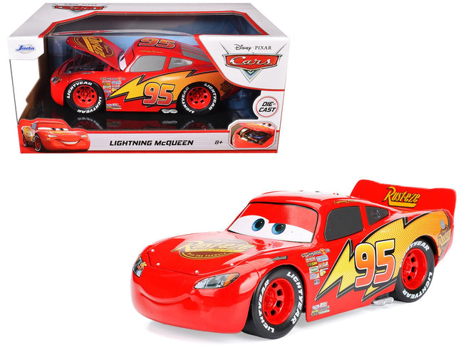Lightning McQueen 95 Red Disney & Pixar "Cars" Movie "Hollywood Rides" Series Diecast Model Car by Jada-Jada-ModelCars.com