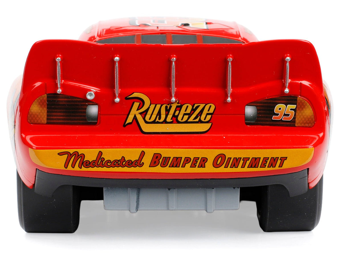 Lightning McQueen 95 Red Disney & Pixar "Cars" Movie "Hollywood Rides" Series Diecast Model Car by Jada-Jada-ModelCars.com