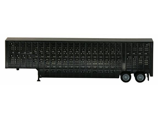 Livestock Trailer Black 1/87 (HO) Plastic Model by Promotex-Promotex-ModelCars.com