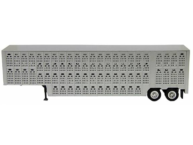 Livestock Trailer Silver 1/87 (HO) Plastic Model by Promotex-Promotex-ModelCars.com
