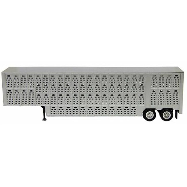 Livestock Trailer Silver 1/87 (HO) Plastic Model by Promotex-Promotex-ModelCars.com