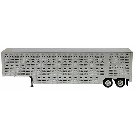 Livestock Trailer Silver 1/87 (HO) Plastic Model by Promotex-Promotex-ModelCars.com