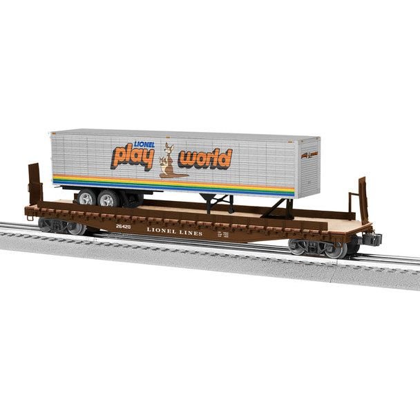 LNL 50'FLATCAR W/ TRAILER - Lionel - ModelCars.com