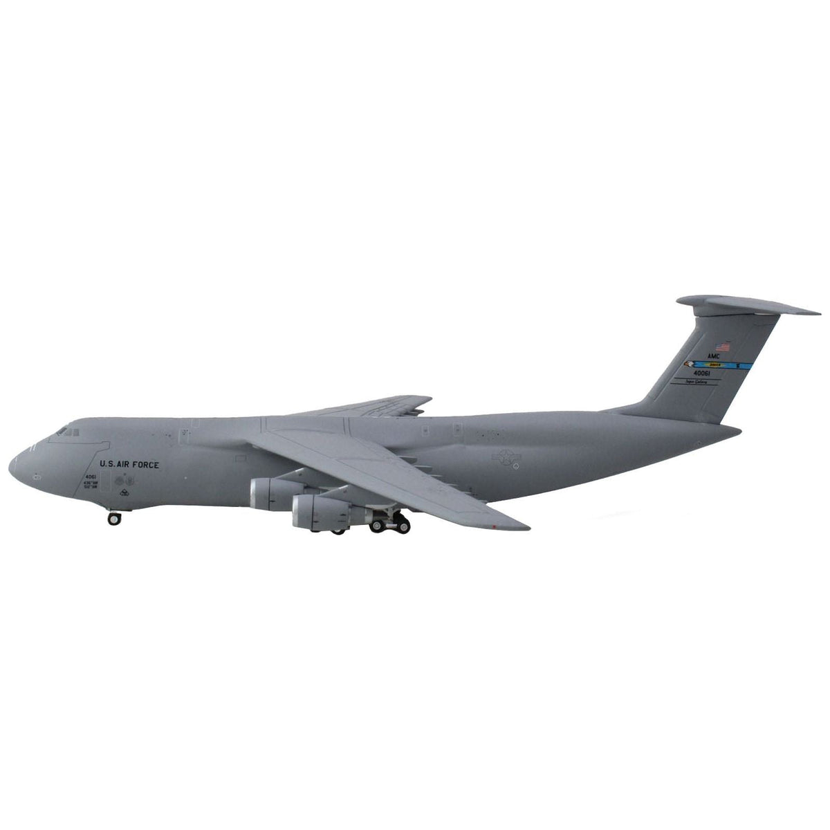 Lockheed C-5M Super Galaxy Transport Aircraft "Dover Air Force Base" United States Air Force (84-0061) Gray "Gemini Macs" Series 1/400 Diecast Model Airplane by GeminiJets-GeminiJets-ModelCars.com