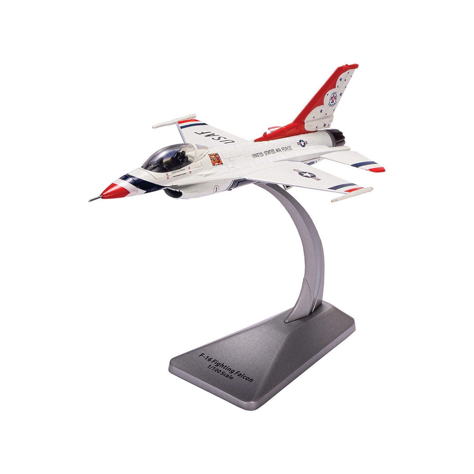 Lockheed F - 16 Fighting Falcon Fighter Aircraft "Thunderbirds" United States Air Force "Collector Series" 1/100 Diecast Model by Air Force 1 - Air Force 1 - ModelCars.com