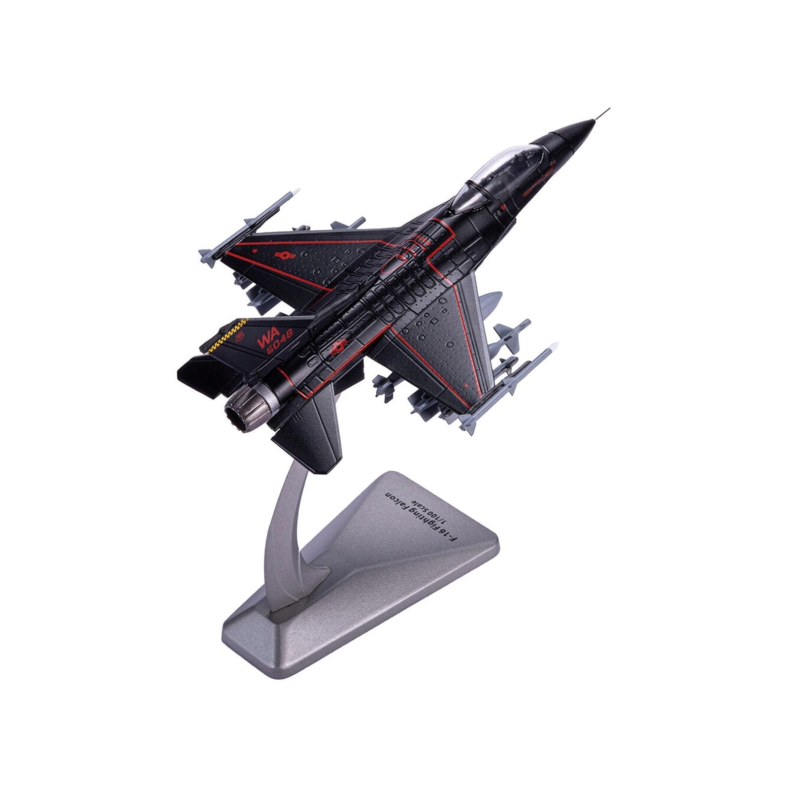 Lockheed F - 16 Fighting Falcon Fighter Aircraft "Wraith 64th Aggressor Squadron Nellis AFB" (2020) United States Air Force "Collector Series" 1/100 Diecast Model by Air Force 1 - Air Force 1 - ModelCars.com
