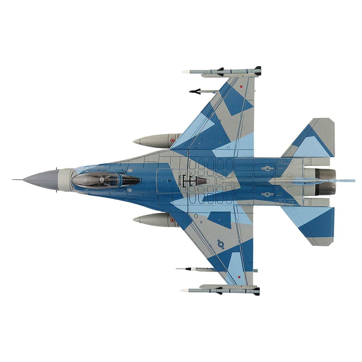 Lockheed F-16C Fighting Falcon Fighter Aircraft "86-0335 Blue Splinter 354th Wing 18th AGRS Eielson AFB" (2018) United States Air Force "Air Power Series" 1/72 Diecast Model by Hobby Master-Hobby Master-ModelCars.com