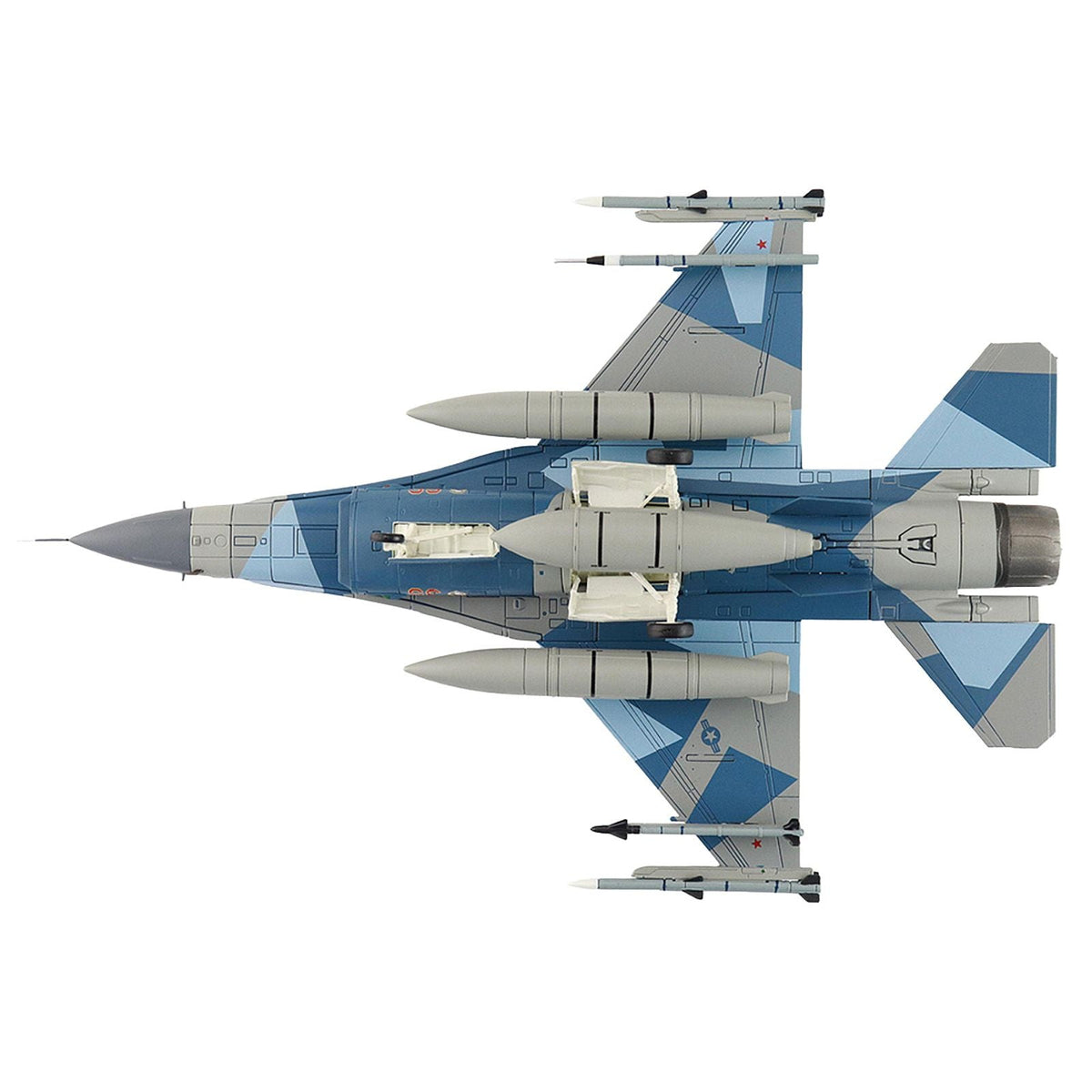 Lockheed F-16C Fighting Falcon Fighter Aircraft "86-0335 Blue Splinter 354th Wing 18th AGRS Eielson AFB" (2018) United States Air Force "Air Power Series" 1/72 Diecast Model by Hobby Master-Hobby Master-ModelCars.com