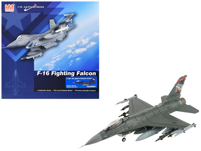 Lockheed F-16C Fighting Falcon Fighter Aircraft "88-0545 138th Fighter Wing Oklahoma Air National Guard" (2024) United States Air Force "Air Power Series" 1/72 Diecast Model by Hobby Master-Hobby Master-ModelCars.com