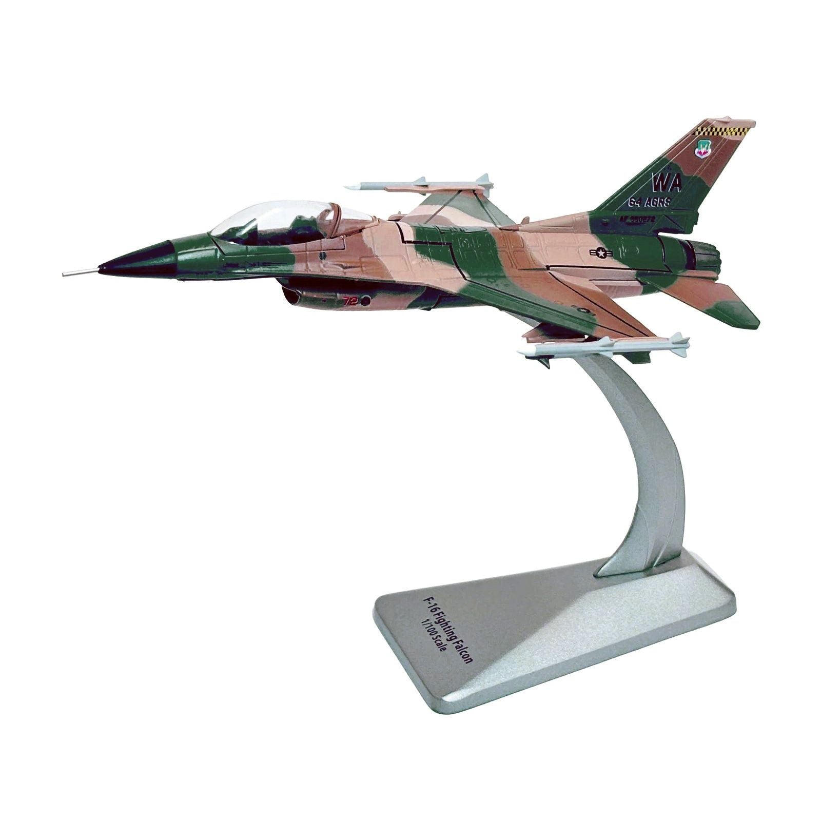 Lockheed F - 16C Fighting Falcon Fighter Aircraft "Block 32 64th Aggressor Squadron Nellis AFB" (2007) United States Air Force "Collector Series" 1/100 Diecast Model by Air Force 1 - Air Force 1 - ModelCars.com