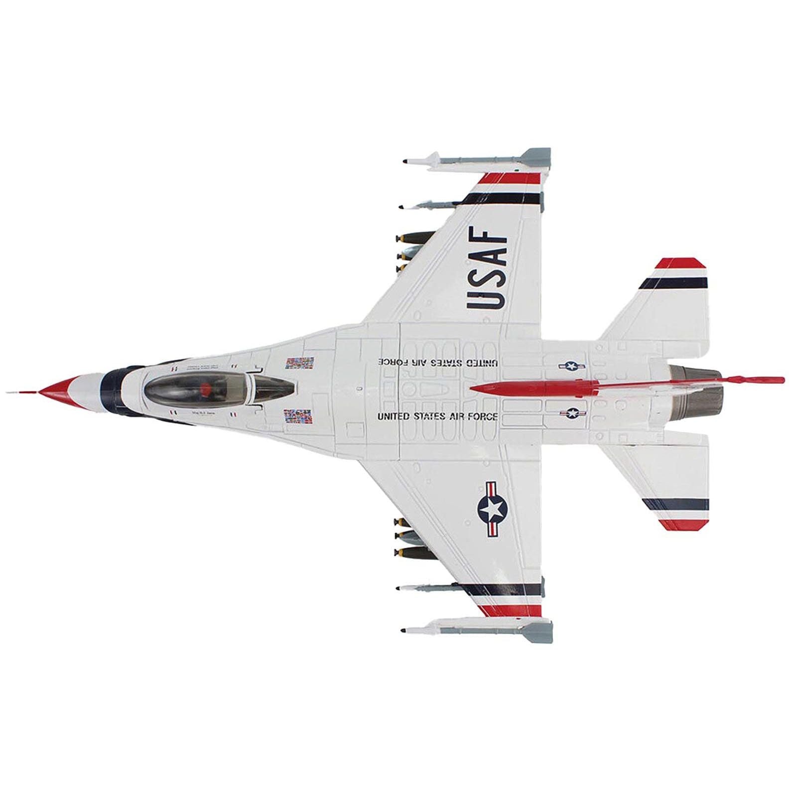 Lockheed F - 16C Fighting Falcon Fighter Aircraft "No.10 Thunderbirds Warbird" United States Air Force "Air Power Series" 1/72 Diecast Model by Hobby Master - Hobby Master - ModelCars.com