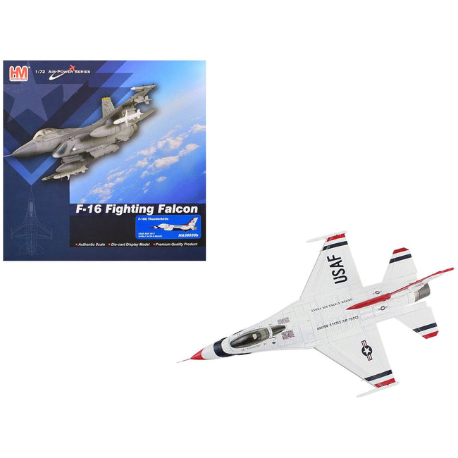 Lockheed F-16C Fighting Falcon Fighter Aircraft "Thunderbirds #1-6 Decals Royal International Air Tattoo" (2017) United States Air Force "Air Power Series" 1/72 Diecast Model by Hobby Master-Hobby Master-ModelCars.com