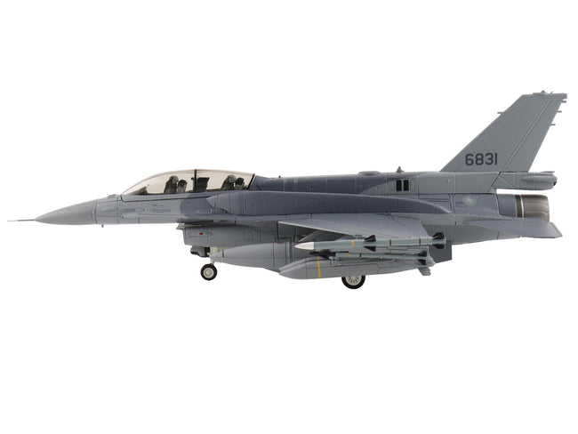 Lockheed F-16D Fighting Falcon Fighter Aircraft "6831 Block 70" (2025) Republic of China Air Force "Air Power Series" 1/72 Diecast Model by Hobby Master-Hobby Master-ModelCars.com
