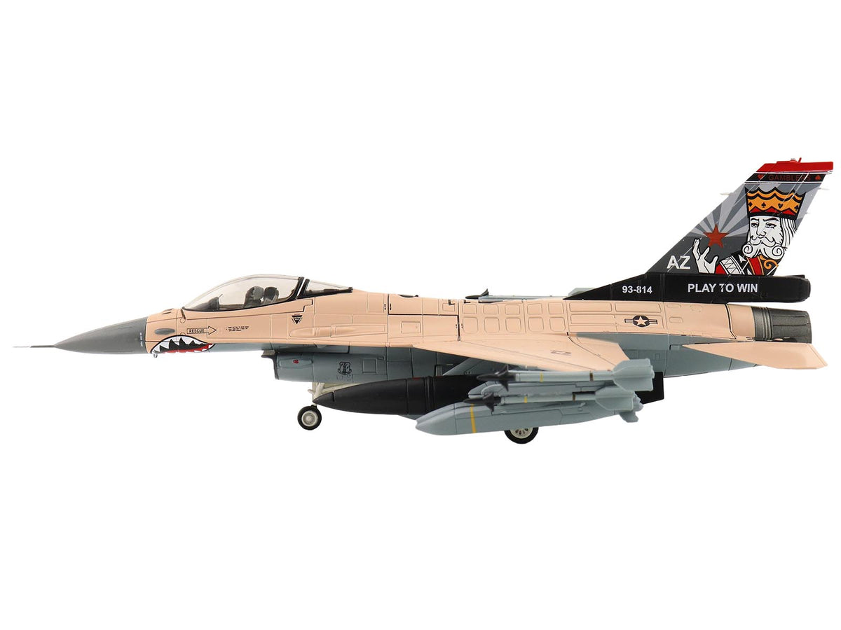 Lockheed F-16V Fighting Falcon Fighter Aircraft "93-0814 Play to Win 21st Sqn. Luke AFB" (2025) United States Air Force "Air Power Series" 1/72 Diecast Model by Hobby Master-Hobby Master-ModelCars.com